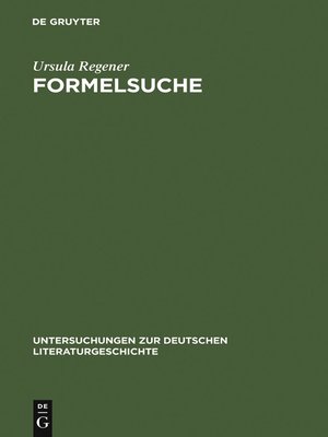 cover image of Formelsuche